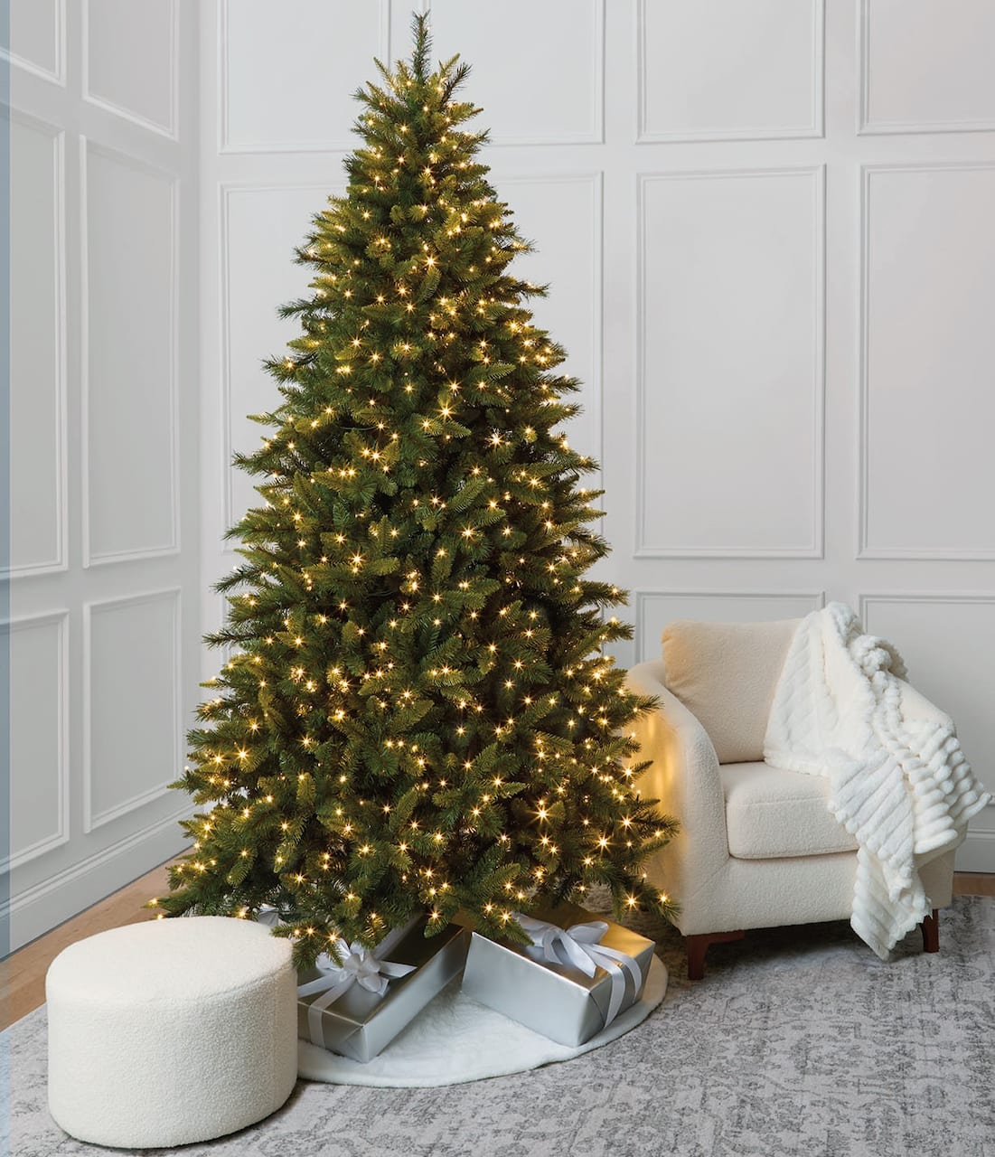 7.5ft. Pre-Lit Glendale Spruce Artificial Christmas Tree, LumaDazzle™ Color Changing LED Lights by Ashland®